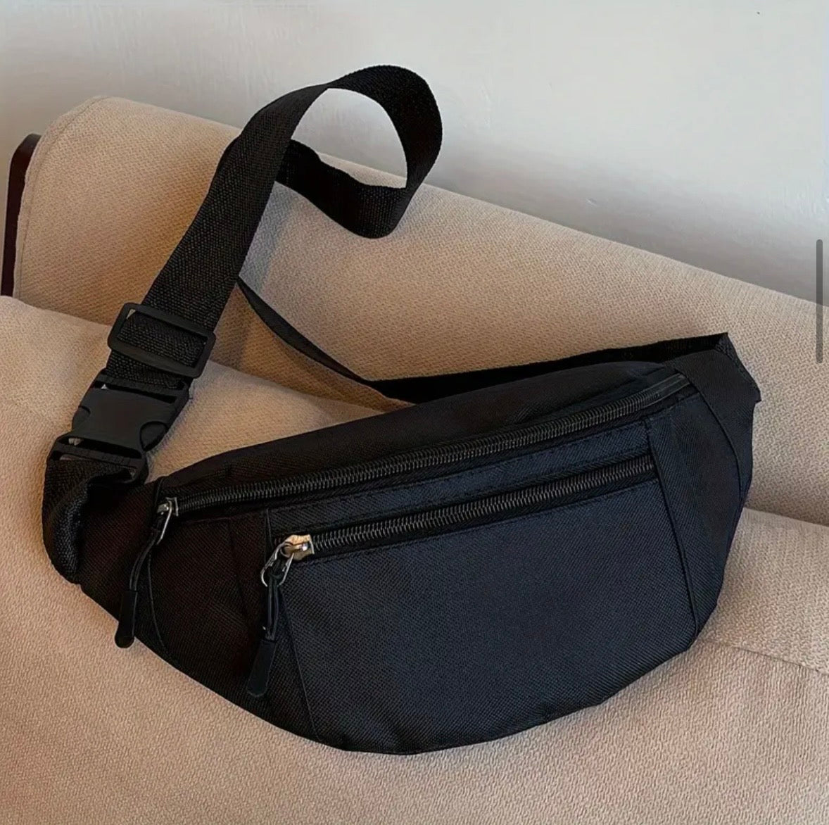 Sac Banane Léger et Ajustable à Plusieurs Couches - Fermeture Éclair