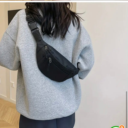 Sac Banane Léger et Ajustable à Plusieurs Couches - Fermeture Éclair