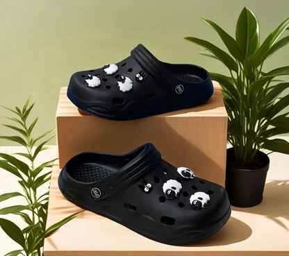 Sandales Légères pour Femmes en EVA avec Charmes Mignons Cœur et Patte de Chat