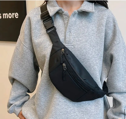 Sac Banane Léger et Ajustable à Plusieurs Couches - Fermeture Éclair