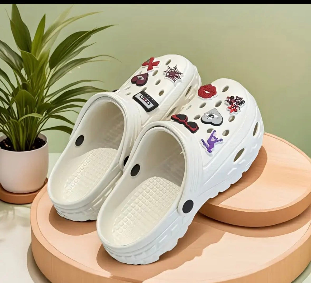 Sandales Légères pour Femmes en EVA avec Charmes Mignons Cœur et Patte de Chat