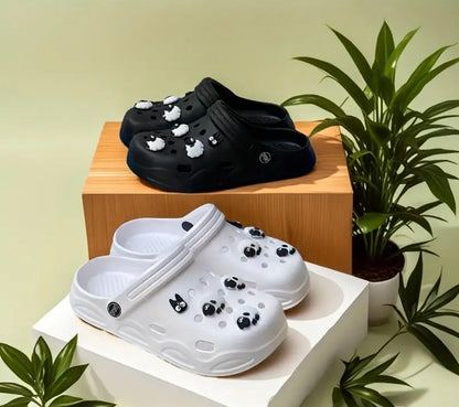 Sandales Légères pour Femmes en EVA avec Charmes Mignons Cœur et Patte de Chat