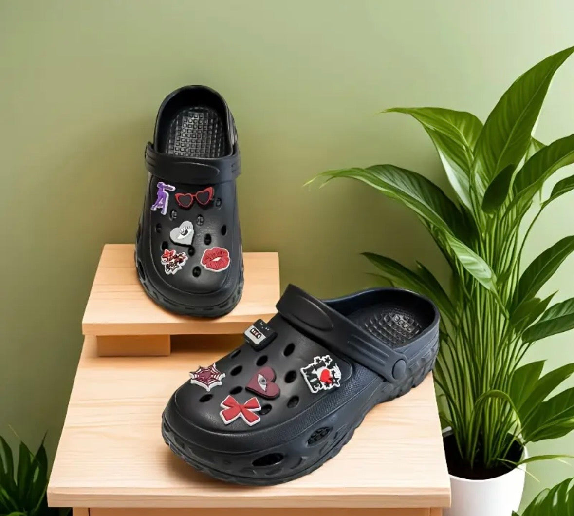 Sandales Légères pour Femmes en EVA avec Charmes Mignons Cœur et Patte de Chat